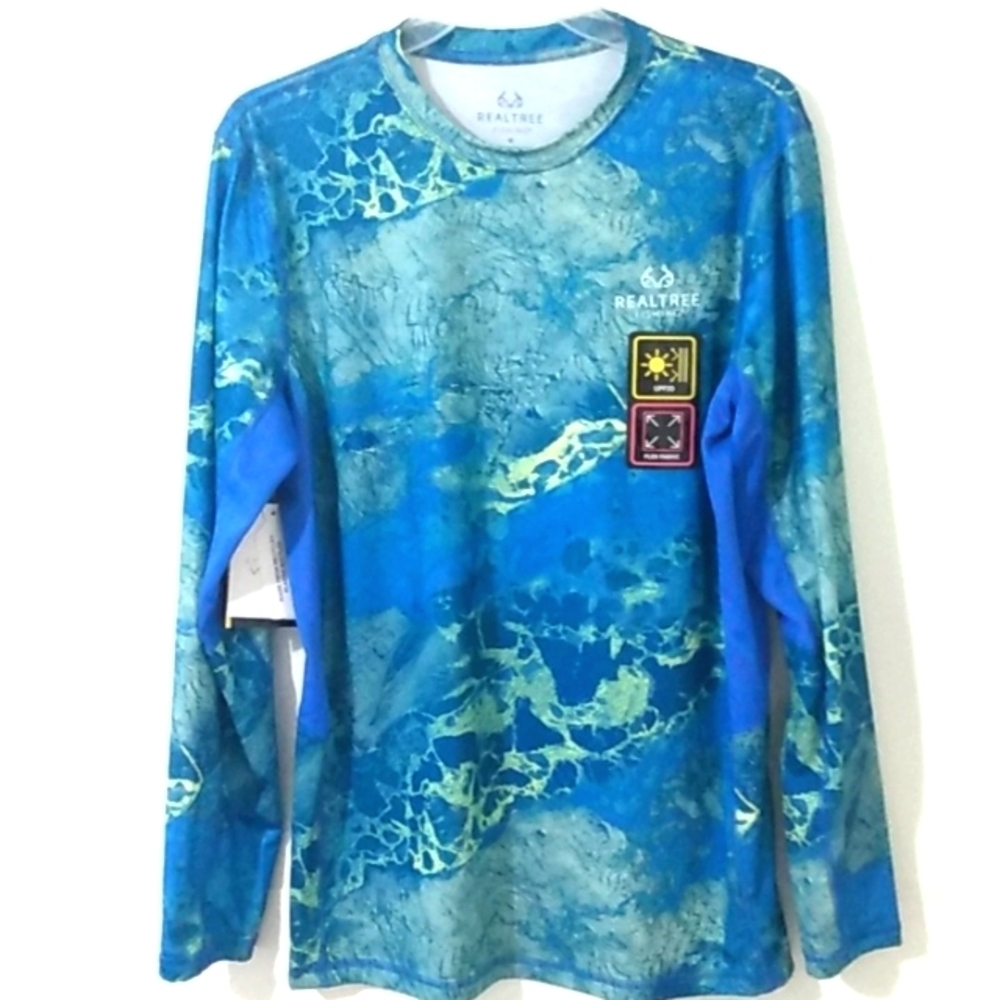 REALTREE ASPECT FISHING  PERFORMANCE DRI-WICKING LONG SLEEVE TEE SZ MEDIUM NWT
